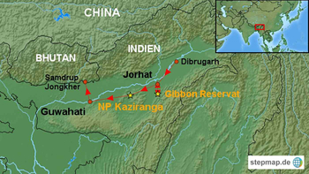 Kaziranga Nationalpark und Gibbon Reservat