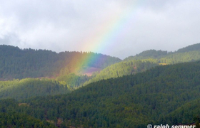 Regenbogen über Bumthang
