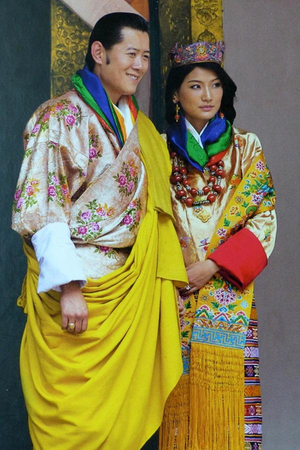König und Königin von Bhutan