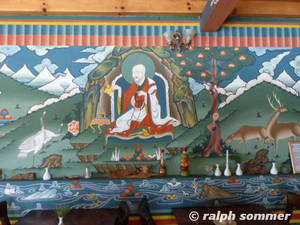 Wandmalerei in Bhutan