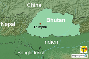 Länderinformation Bhutan Karte