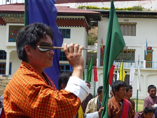 Dart Wettkampf in Bhutan