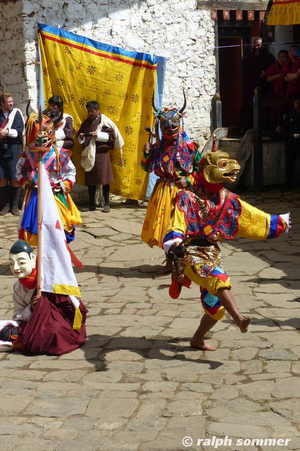 Tanz des Todes auf dem Punakha Tsechu