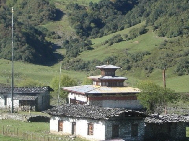 Bauernhaus im bhutanesischen Stil