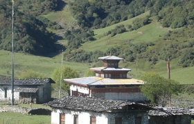 Bauernhaus im bhutanesischen Stil