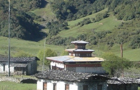 Bauernhaus im bhutanesischen Stil