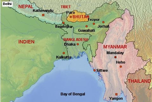 Bhutan und Nachbarländer