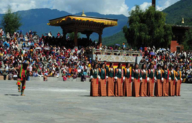 Auf dem Thimphu Festival