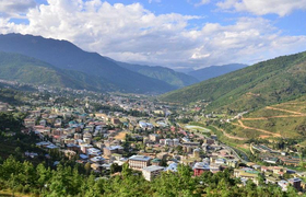 Blick auf Hauptstadt Thimpu